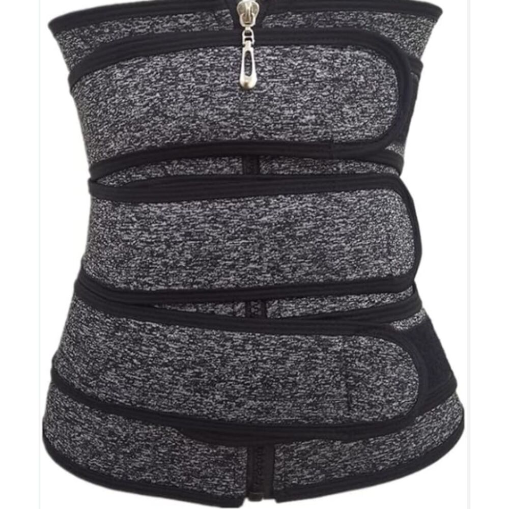 Amazon NWT Grey and Black Waist Cincher Waist Trainer XL